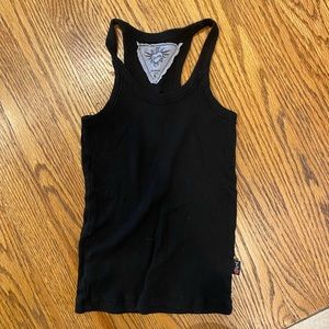 Girls t2 love black tank